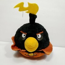 Angry Birds Space Plush Fire Bomb Black Bird 11&quot;  No Sound Stuffed Animal  - £17.10 GBP