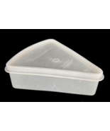 Vintage Tupperware Pie Slice Keeper with Lid 268-14 Clear White - £4.47 GBP