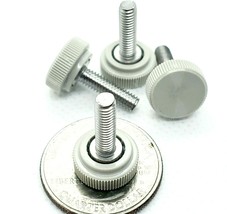 M4 Knurled Thumb Screw Bolts Gray Clamping 13mm wide Knob 304 Stainless 4mm - £11.53 GBP+