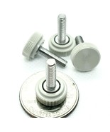 M4 Knurled Thumb Screw Bolts Gray Clamping 13mm wide Knob 304 Stainless 4mm - $20.15 CAD+