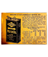 1917 Miller&#39;s Pan American Motor Oil Advertisement Chas Miller Automobil... - $368.75 MXN