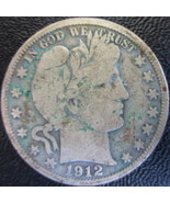 1912-S Barber Half Dollar, silver - £31.00 GBP