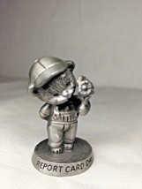 &quot;Report Card Day&quot; Figurine Bear - Fine Pewter AVON 1984 - Fast Free Shipping! - £9.69 GBP