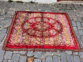 Italian floral bedspread, classic Italian velvet bed cover, large size, ... - $130.00