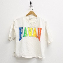 Vintage University of Hawaii Rainbows Crop Top T Shirt 2X XXL - £25.02 GBP