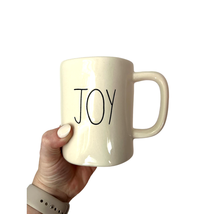 Rae Dunn Joy White Coffee Mug Artisan Collection By Magenta Ceramic Cup - £9.46 GBP