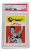 Jerry West Signed Los Angeles Lakers Reprint 1961 Fleer Rookie Card #43 PSA/DNA - £93.01 GBP