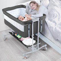 Baby Bassinet Bedside Sleeper Bassinet for 0-5 Months Baby Unisex (Dark ... - $116.59