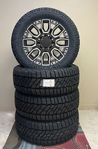 2011-2024 Chevy Silverado 2500 Black &amp; Milled 20&quot; 8 Lug Wheels Milestar XT Tire - £1,930.13 GBP