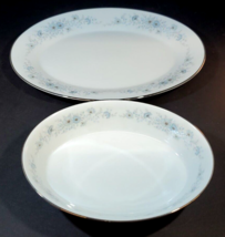 Noritake Inverness 6716 Oval Serving Bowl 9 5/8&quot; 6716 and a 14&quot; Serving ... - $44.54