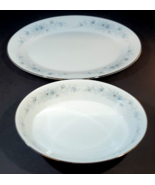 Noritake Inverness 6716 Oval Serving Bowl 9 5/8&quot; 6716 and a 14&quot; Serving ... - £35.55 GBP