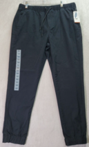 Old Navy Pants Mens Large Black Built in Flex Cotton Elastic Waist Drawstring - £17.54 GBP