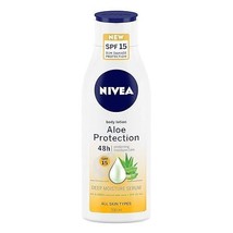 NIVEA Aloe Protection Body Lotion200 ml|SPF 15|Aloe VeraExtracts|Moistur... - £15.67 GBP