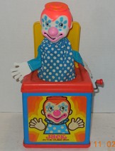 Vintage 1976 Mattel Jack in the Box Clown Music Red Yellow Blue Rare VHTF - £38.56 GBP