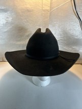 Resistol 4X Beaver George Strait Cowboy Hat Black 7 1/8 Long Oval Self C... - $103.95