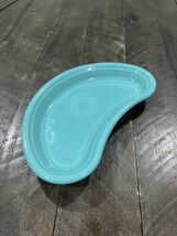 Fiesta Bistro Crescent Turquoise Plate Fiestaware Kidney Homer Laughlin 2nd - $1,271.06 MXN