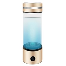 Hydrogen Water Bottle Portable Hydrogenated Water Bottle Rechargeable, Gold - $43.95