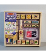 Melissa &amp; Doug Stamp-A-Scene Fairy Garden Ink Stamp Set NEW wood box Sealed - £15.02 GBP