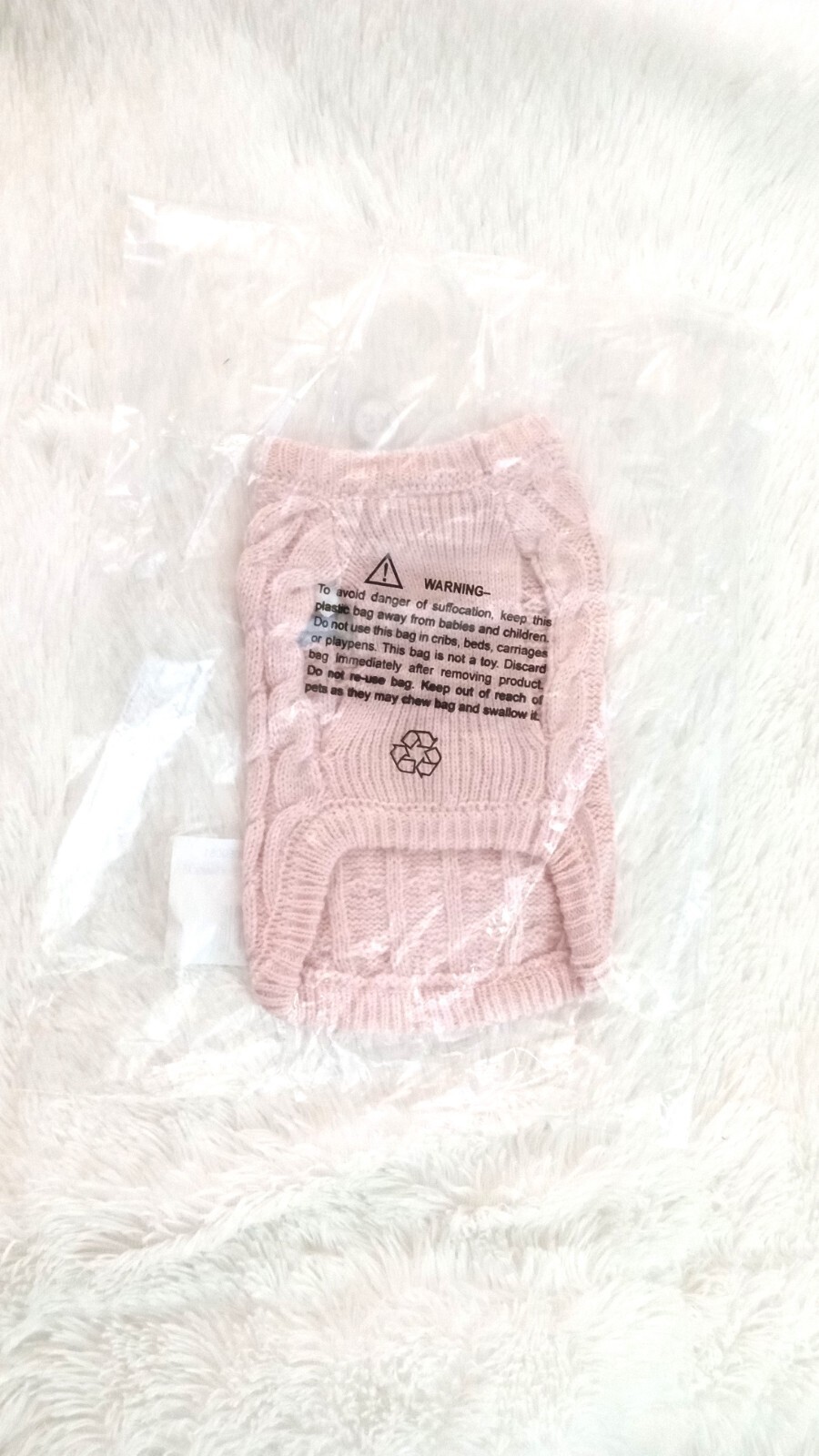 House of Barker Cable Knit/Bone, Dog Sweater - Pink (XS/12"-14" Chest Girth) NEW Item image 5