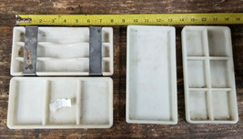 Lot Of 4 Vintage 1950s Dental Milk Glass Instrument Trays #51 - £51.99 GBP