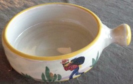 Vintage Hand Crafted Terracotta Pottery Handled Soup Cup - Peru - GORGEOUS PIECE - £13.19 GBP