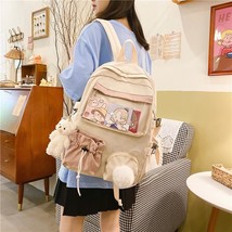 Sweet -Ball Backpack Women Waterproof Backpa for Teenage Girls Schoolbag Transpa - £23.34 GBP
