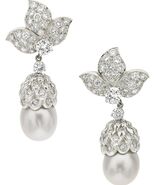 Platinum South Sea Pearl and 5 CTW Diamond Day/Night Clip-On Earrings - €14.274,52 EUR