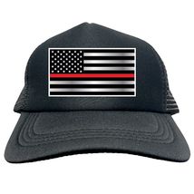 AMERICAN FLAG RED LINE FUNNY Trucker Hat Cap Foam Mesh Baseball HF0266 - €16,96 EUR