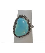 Vtg Blue Moon Turquoise Sterling Southwestern Native Ring Navajo Zuni  S... - £55.30 GBP
