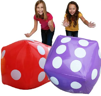 Inflatable Fried Big Dice Toys Outdoor Games, Casino Poker Party Decorations - £10.77 GBP