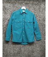 Vintage Gander Mountain Chamois Flannel Shirt Men Large Teal Green Doubl... - £36.95 GBP