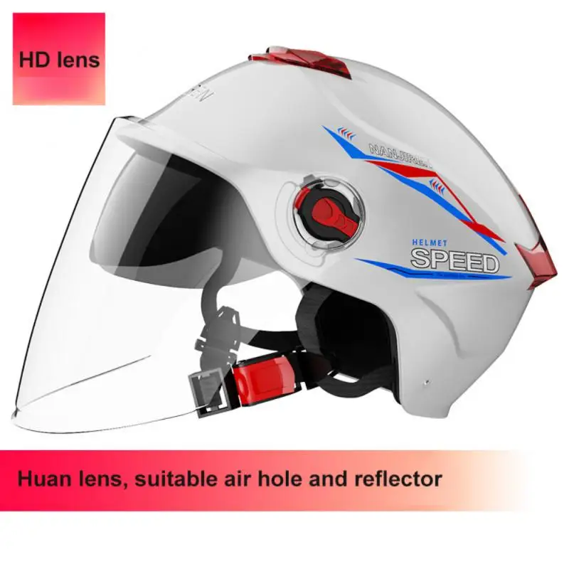 Motorcycle Half Helmet electric bicycle men and women universal electric bicycle - £260.88 GBP