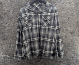 CARHARTT PLAID BUTTON DOWN HOODIE GRAY WOMENS L EXCELLENT CONDITION - $29.99 CARHARTT PLAID BUTTON DOWN HOODIE GRAY WOMENS L EXCELLENT CONDITION - $29.99