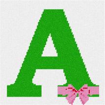 Pepita Needlepoint Canvas: Letter A Bow, 7&quot; x 7&quot; - £40.06 GBP+