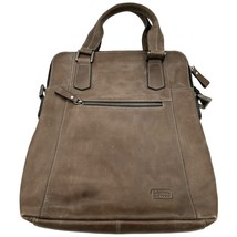 camel active malaysia chocolate leather bag vertical top zip 3 compartments - $461.74 MXN
