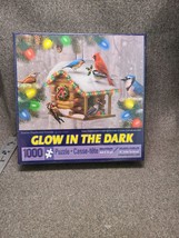 NEW Glow in the Dark - 1000 Large Piece Puzzle - Festive Feathered Frien... - $13.30