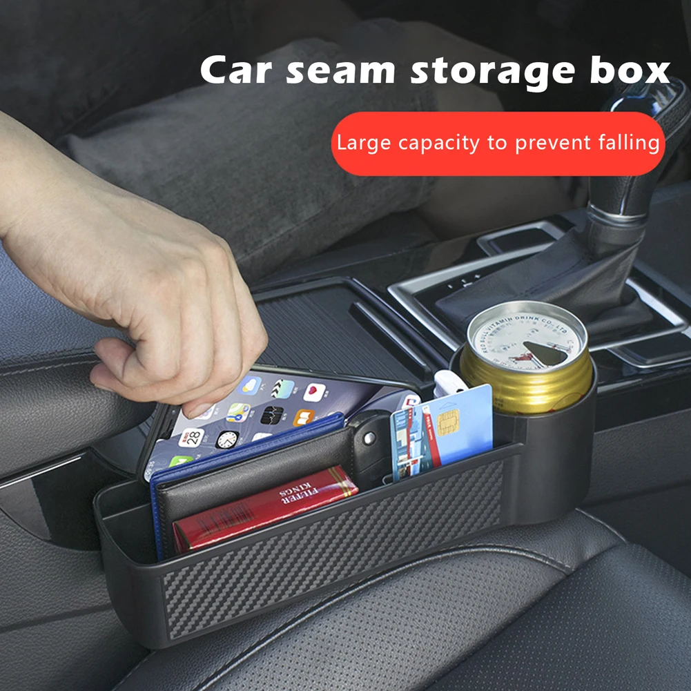 Car Seat Gap Storage Box Leak-proof Car Seat Catcher Auto Pocket Organizer Hol - £15.26 GBP