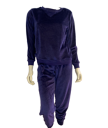 Honey  Dew Blue Velour Lounge Set Long Sleeve Top &amp; Pants Size S - $18.99
