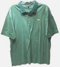 $9.99 Masters Collection Green Stripes Golf Pima Cotton Augusta Polo Shirt XL - $14.41