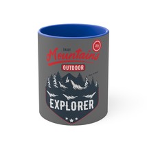 Mountains Outdoor Explorer Personalized Accent Mug for Outdoor Enthusias... - £18.11 GBP