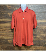 Peter Millar Golf ShirtMens size M Orange Polo Short Sleeve 100% Cotton - $22.19 CAD