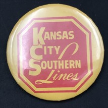 Vintage KCS Kansas City Southern Lines Railway Round Pin 2.25&quot; Diameter - £7.57 GBP