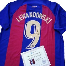 Robert Lewandowski Signed Autographed #9 Barcelona Soccer Jetsey - COA - £192.58 GBP