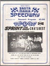 Santa Maria Speedway CRA Sprint Car race Program 8/10/1991-Noffsinger-VG - £37.58 GBP