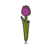Tulip Flower with Stem Hard Enamel Pin - £7.85 GBP