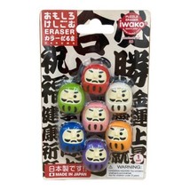 Iwako 7 pcs Daruma Japanese Doll Puzzle Eraser Omokeshi Made In Japan NEW - £6.24 GBP