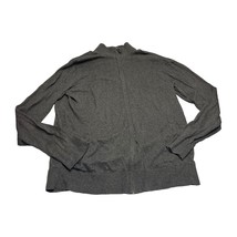 Eddie Bauer Sweater Mens XL Gray Cotton Knit Ribbed Pockets Long Sleeve ... - £19.48 GBP