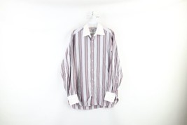 Vtg Turnbull &amp; Asser Mens 15 38cm Rainbow Striped Collared Button Shirt Cotton - £53.47 GBP