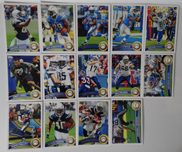 2011 Topps San Diego Chargers Team Set of 14 Football Cards - £3.95 GBP