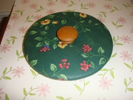 Longaberger Small Fruit Fabric Lid ~ Emerald Vine  - £9.15 GBP